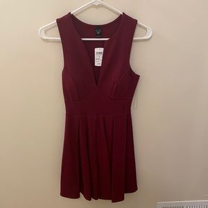 Maroon Windsor Dress
